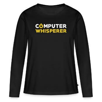 Computer scientist gift computer - Women's Premium Organic Long Sleeve Shirt - black - Front - Julia (174cm)