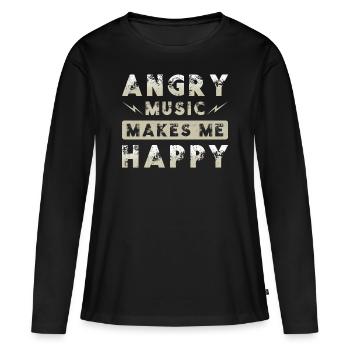 Metal Musique Angry - T-shirt manches longues Premium bio Femme - noir - Devant - Julia (174cm)