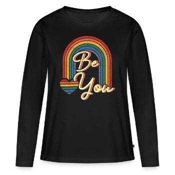lgbtq pride month 2021 shirt be you - T-shirt manches longues Premium bio Femme - noir - Devant - Julia (174cm)