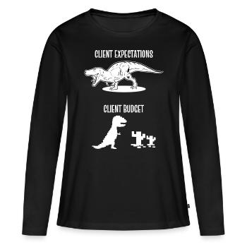 Designerin Grafiker Grafik Designer Künstler - Frauen Premium Bio Langarmshirt - Schwarz - Vorne - Julia (174cm)