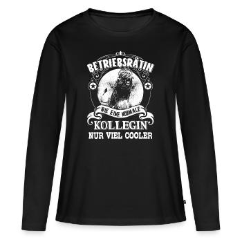 Lustiger Betriebsrat Spruch - Betriebsrätin - Frauen Premium Bio Langarmshirt - Schwarz - Vorne - Julia (174cm)