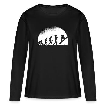 Evolution Snowboarding - T-shirt manches longues Premium bio Femme - noir - Devant - Julia (174cm)