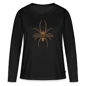Spinnt Spinne ich liebe kamelspinnen camel spider - Frauen Premium Bio Langarmshirt - Schwarz - Vorne - Julia (174cm)