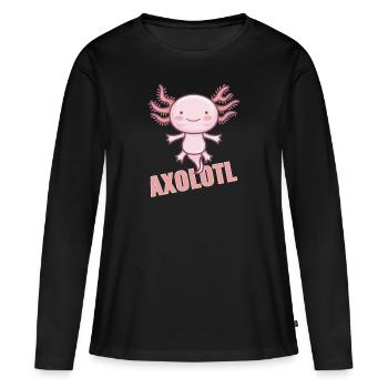 Axolotl Pet Lovers Gift - Women's Premium Organic Long Sleeve Shirt - black - Front - Julia (174cm)
