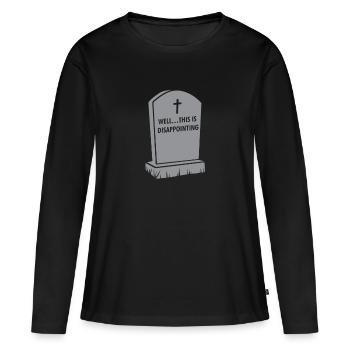 Grave Gallows Humour, Eh bien... C’est - T-shirt manches longues Premium bio Femme - noir - Devant - Julia (174cm)