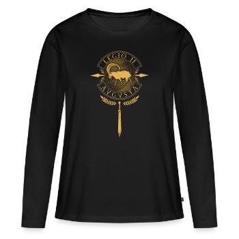 Legio II Augusta - Légion romaine - T-shirt manches longues Premium bio Femme - noir - Devant - Julia (174cm)