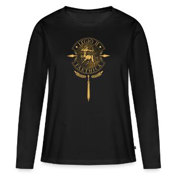 Legio II Parthica - Légion romaine - T-shirt manches longues Premium bio Femme - noir - Devant - Julia (174cm)