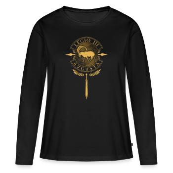 Legio III Augusta - Légion romaine - T-shirt manches longues Premium bio Femme - noir - Devant - Julia (174cm)