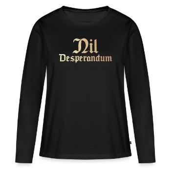 Desperandum du Nil - T-shirt manches longues Premium bio Femme - noir - Devant - Julia (174cm)