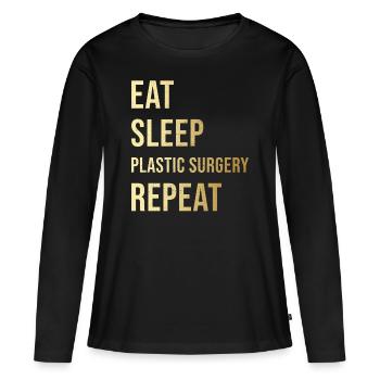Cadeau de chirurgien esthétique - T-shirt manches longues Premium bio Femme - noir - Devant - Julia (174cm)