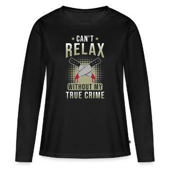 True Crime - Women's Premium Organic Long Sleeve Shirt - black - Front - Julia (174cm)