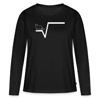 Math Root - Women's Premium Organic Long Sleeve Shirt - black - Front - Julia (174cm)