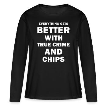 True Crime - Women's Premium Organic Long Sleeve Shirt - black - Front - Julia (174cm)