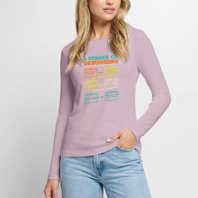 Debugging Programmierer Code Lustig Frauen Premium Bio Langarmshirt