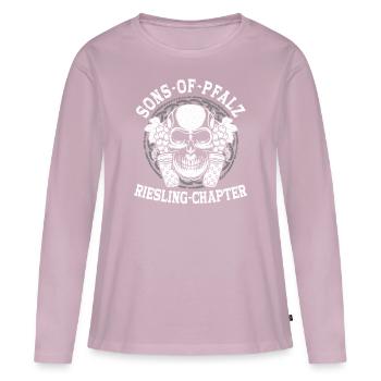Sons of Pfalz Riesling Chapter Weinschorle Pfälzer - Frauen Premium Bio Langarmshirt - Altrosa - Vorne - Julia (174cm)