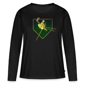 Vaisseau spatial Voyager - T-shirt manches longues Premium bio Femme - noir - Devant - Julia (174cm)