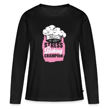 Pastry Chef Baking Champion Baked Goods Pastries - Women's Premium Organic Long Sleeve Shirt - black - Front - Julia (174cm)