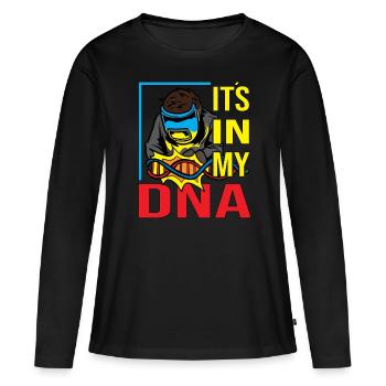 Its In My DNA Schweißen Löten Schweißer - Frauen Premium Bio Langarmshirt - Schwarz - Vorne - Julia (174cm)