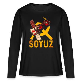 Soyuz spaceship Soviet Union - Women's Premium Organic Long Sleeve Shirt - black - Front - Julia (174cm)