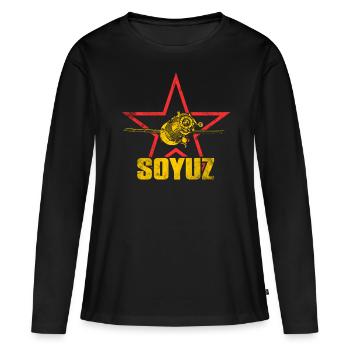 Soyuz Spaceship - Women's Premium Organic Long Sleeve Shirt - black - Front - Julia (174cm)