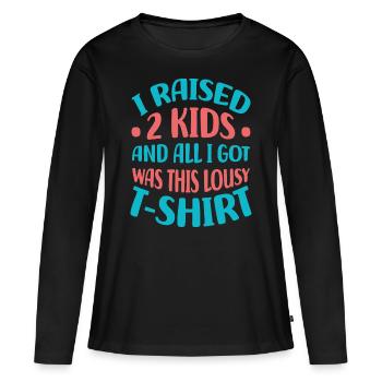 Mutter - Frauen Premium Bio Langarmshirt - Schwarz - Vorne - Julia (174cm)