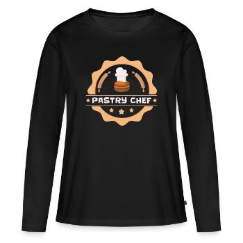 Pastry Chef Skull Baking Pastry Baked Goods - Women's Premium Organic Long Sleeve Shirt - black - Front - Julia (174cm)