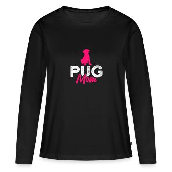 Maman carlin - T-shirt manches longues Premium bio Femme - noir - Devant - Julia (174cm)