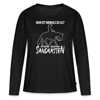 Westernreiten - Westernpferd & Westernreiter - Frauen Premium Bio Langarmshirt - Schwarz - Vorne - Julia (174cm)