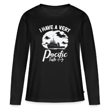 Tugboat Sailing Pacific Sea Breeze Watercraft - Women's Premium Organic Long Sleeve Shirt - black - Front - Julia (174cm)
