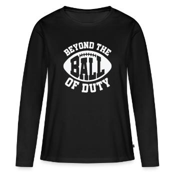 Le football au-delà du ballon de service sport - T-shirt manches longues Premium bio Femme - noir - Devant - Julia (174cm)