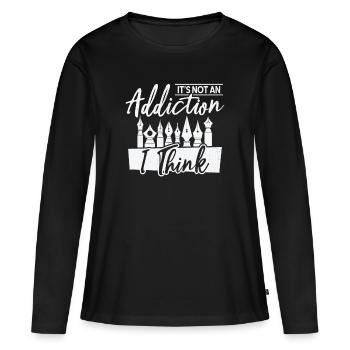 Stylo plume Stylo Stylo Cherche des Artistes - T-shirt manches longues Premium bio Femme - noir - Devant - Julia (174cm)