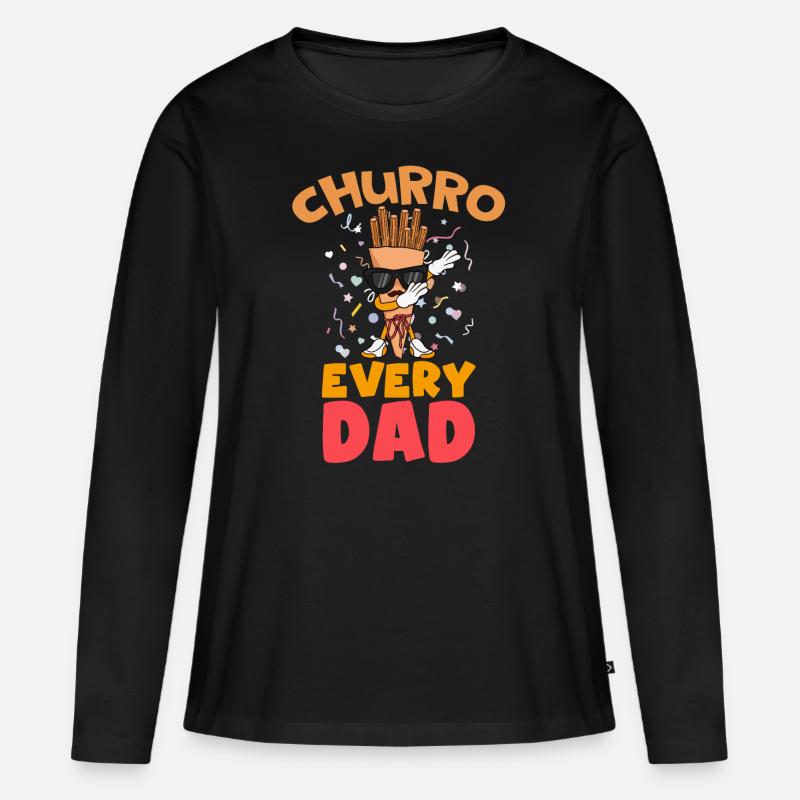 Churro Geschenk Mexico Essen - Frauen Premium Bio Langarmshirt - Schwarz