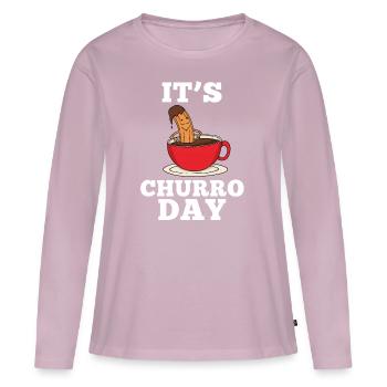 Churro Gift Mexico Food - Women's Premium Organic Long Sleeve Shirt - dusky pink - Front - Julia (174cm)