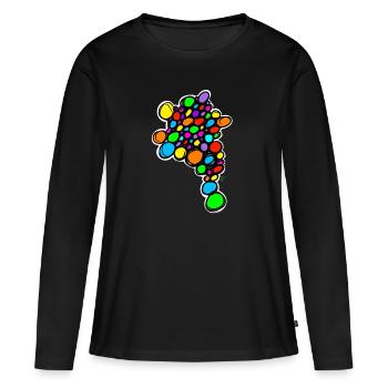 International Dot Day - Frauen Premium Bio Langarmshirt - Schwarz - Vorne - Julia (174cm)