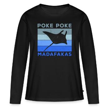 Apnea Diver Apnéiste Scuba Diver - T-shirt manches longues Premium bio Femme - noir - Devant - Julia (174cm)