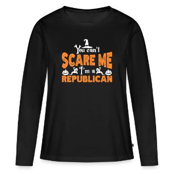 Halloween Abstimmung Republikaner Unterstützer - Frauen Premium Bio Langarmshirt - Schwarz - Vorne - Julia (174cm)