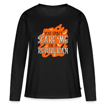 Halloween Abstimmung Republikaner Unterstützer - Frauen Premium Bio Langarmshirt - Schwarz - Vorne - Julia (174cm)