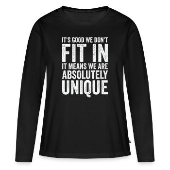 Positivité Outsider Poète Poésie - T-shirt manches longues Premium bio Femme - noir - Devant - Julia (174cm)