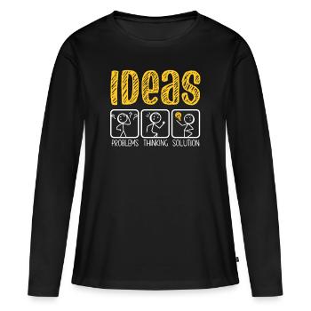 Problème Penser Bâton Figures Solution Penseurs - T-shirt manches longues Premium bio Femme - noir - Devant - Julia (174cm)