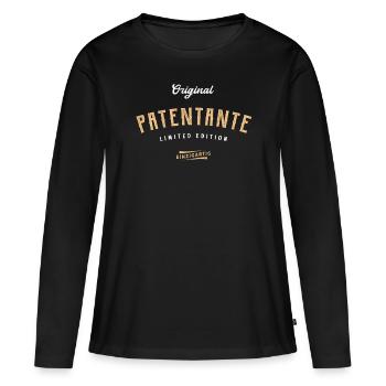 Patentante Limited Edition - Frauen Premium Bio Langarmshirt - Schwarz - Vorne - Julia (174cm)