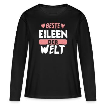 Beste Eileen der Welt - Frauen Premium Bio Langarmshirt - Schwarz - Vorne - Julia (174cm)