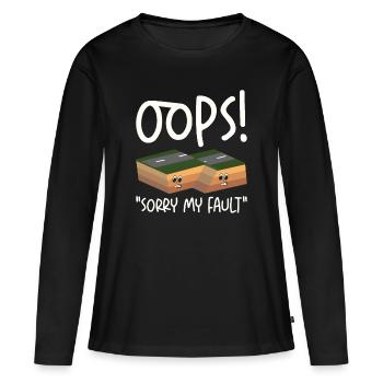 Erdbeben Verwerfung Boden schütteln Humorvolles - Frauen Premium Bio Langarmshirt - Schwarz - Vorne - Julia (174cm)