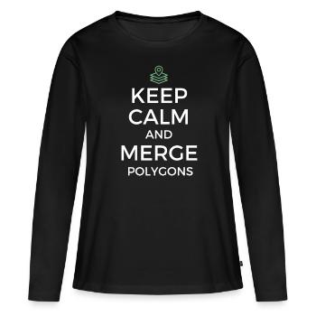 SIG - Systèmes d’Information Géographique - T-shirt manches longues Premium bio Femme - noir - Devant - Julia (174cm)