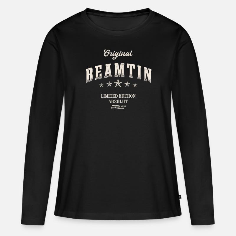Beamtin Limited Edition - Frauen Premium Bio Langarmshirt - Schwarz