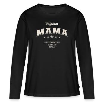 Mama Limited Edition Muttertag Mutter - Frauen Premium Bio Langarmshirt - Schwarz - Vorne - Julia (174cm)