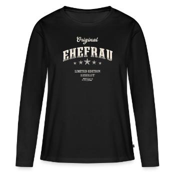 Ehefrau Limited Edition - Frauen Premium Bio Langarmshirt - Schwarz - Vorne - Julia (174cm)