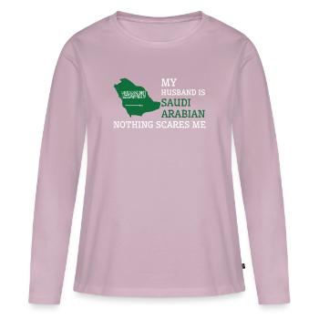 Nothing Scares Me Saudi Arabian Husband Saudi - Women's Premium Organic Long Sleeve Shirt - dusky pink - Front - Julia (174cm)