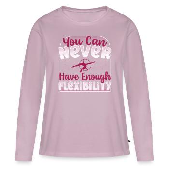 Aerial Silks Design Für Eine Luftakrobatin - Frauen Premium Bio Langarmshirt - Altrosa - Vorne - Julia (174cm)