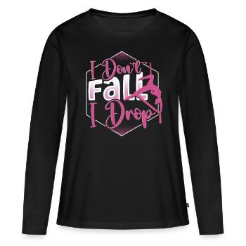 Aerial Silks Design für einen Luftakrobaten - Frauen Premium Bio Langarmshirt - Schwarz - Vorne - Julia (174cm)