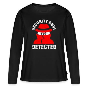 Sécurité réseau et informatique - T-shirt manches longues Premium bio Femme - noir - Devant - Julia (174cm)